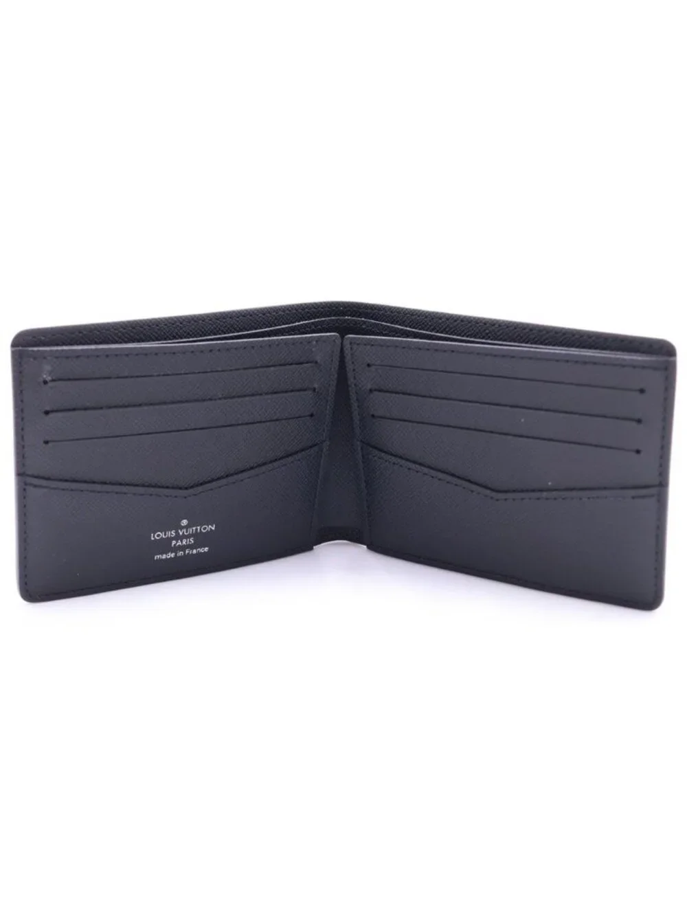 Louis Vuitton Monogram Eclipse Bifold Wallet Compact Black Leather